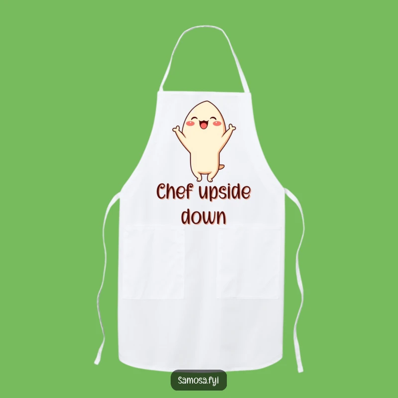 Funny Samosa Headstand Apron: Cook with Giggles and a Hilarious Gift!