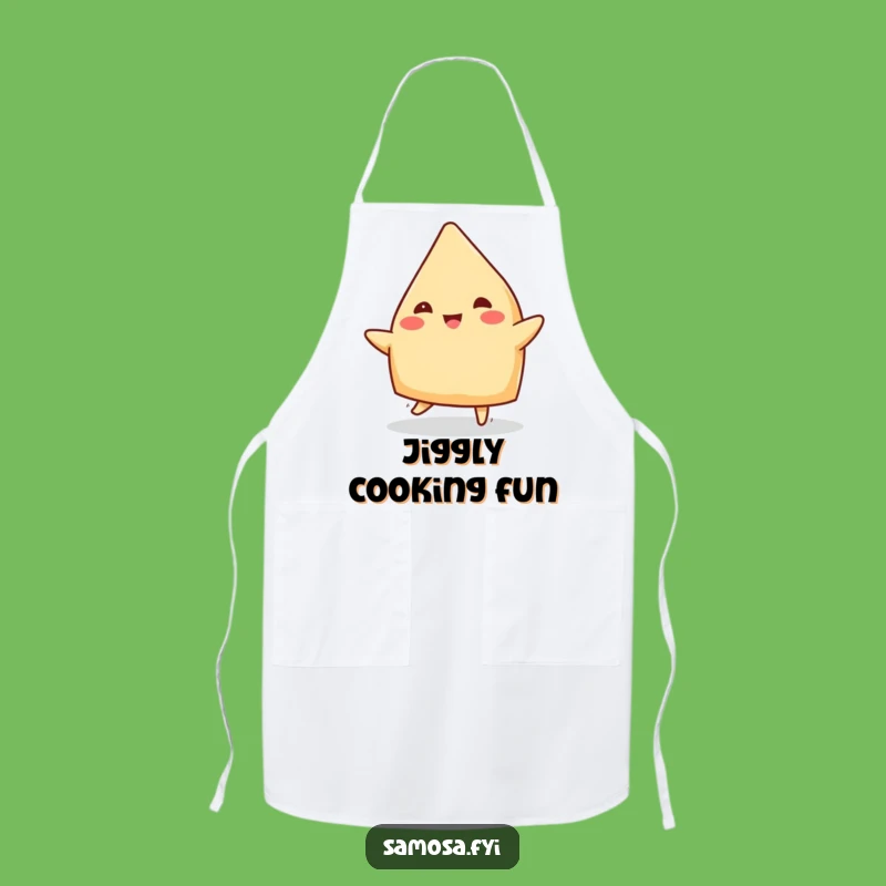 Funny Cheerful Samosa Jig Apron: Hilarious Kitchen Wear for Dancing Cooks