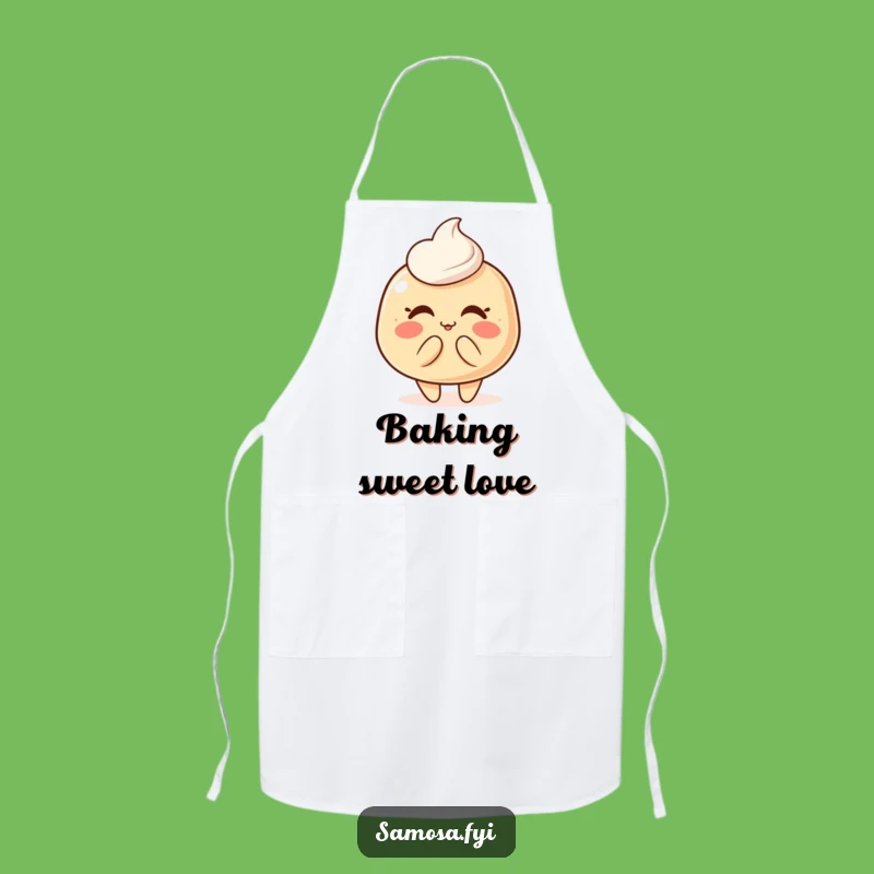 Funny Pastry Puff Kiss Apron: Bake with Sweet Charm, an Adorable Funny Gift!