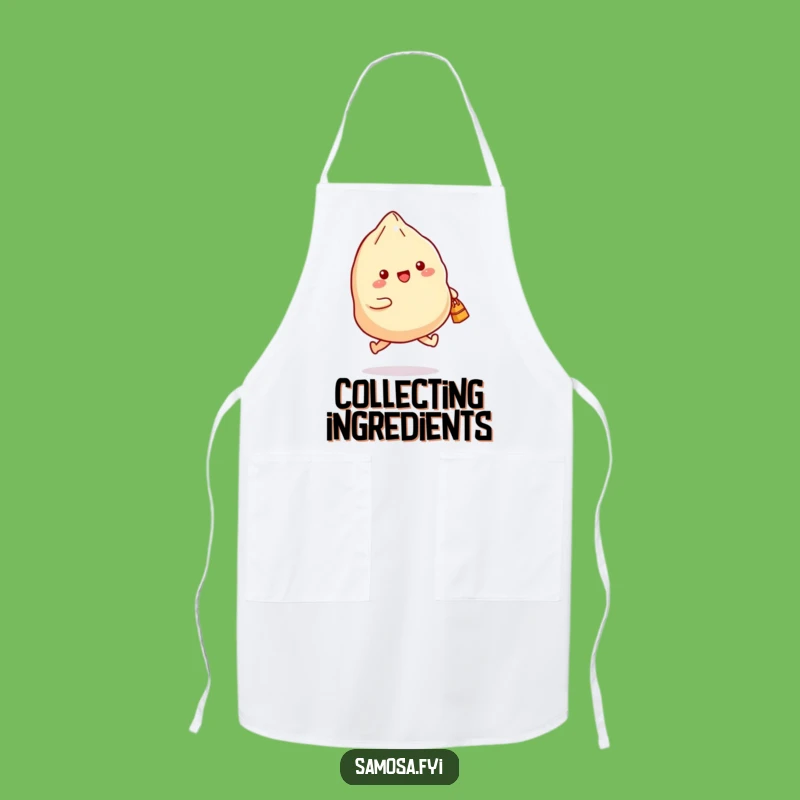 Funny Samosa Apron: Joyful Skipping Chef Style, Perfect Humorous Gift