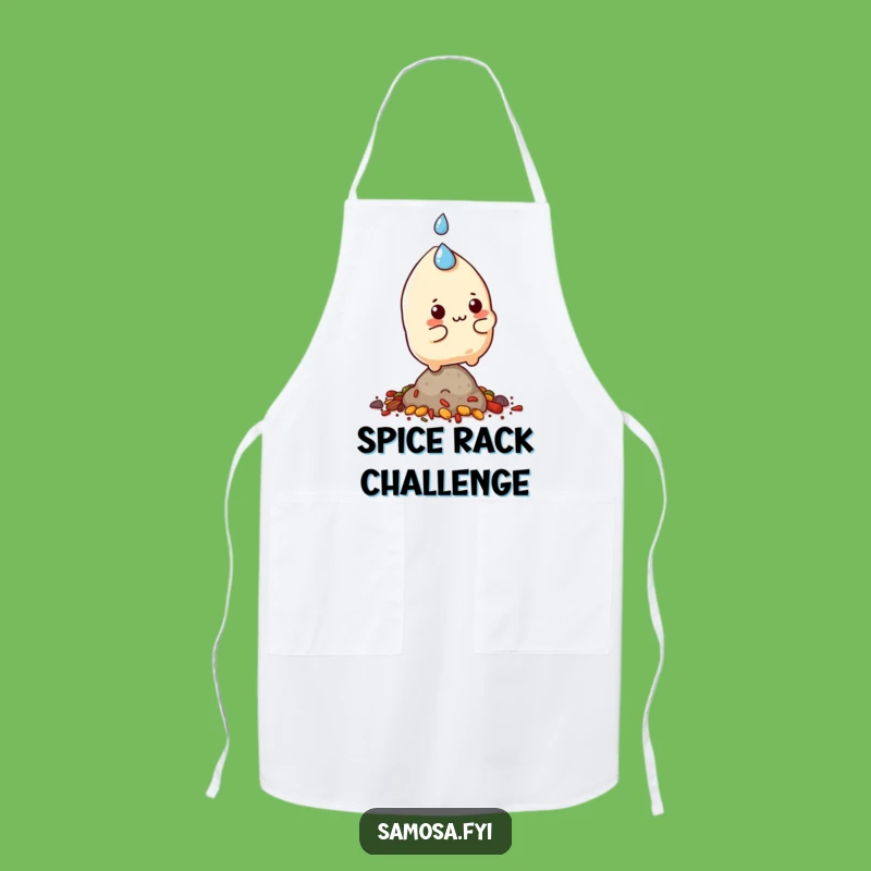 Funny Samosa Chef's Apron - Comical Spiced Character Kitchen Wear