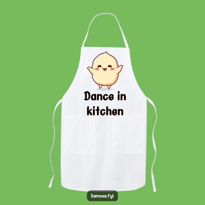 Funny Samosa Happy Dance Apron: Cook Up Some Smiles in the Kitchen!