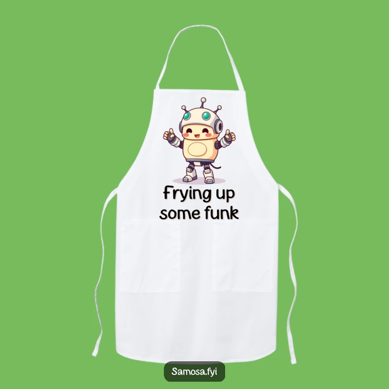 Funny Samosa Robot Dance Apron: A Hilarious Snack Gift for Dancing Food Lovers