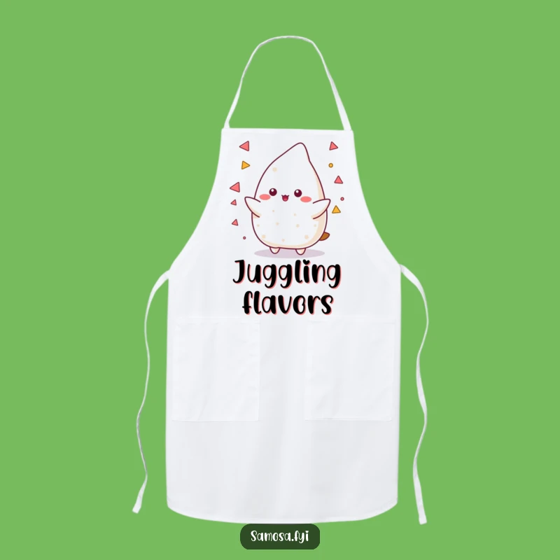Funny Samosa Juggling Apron: Juggle Your Recipes with Crispy Flair!