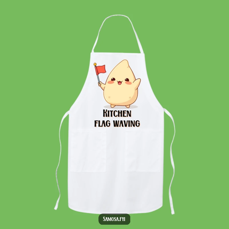 Funny Samosa Flag Apron: Cook with Cheer and a Hilarious Gift!