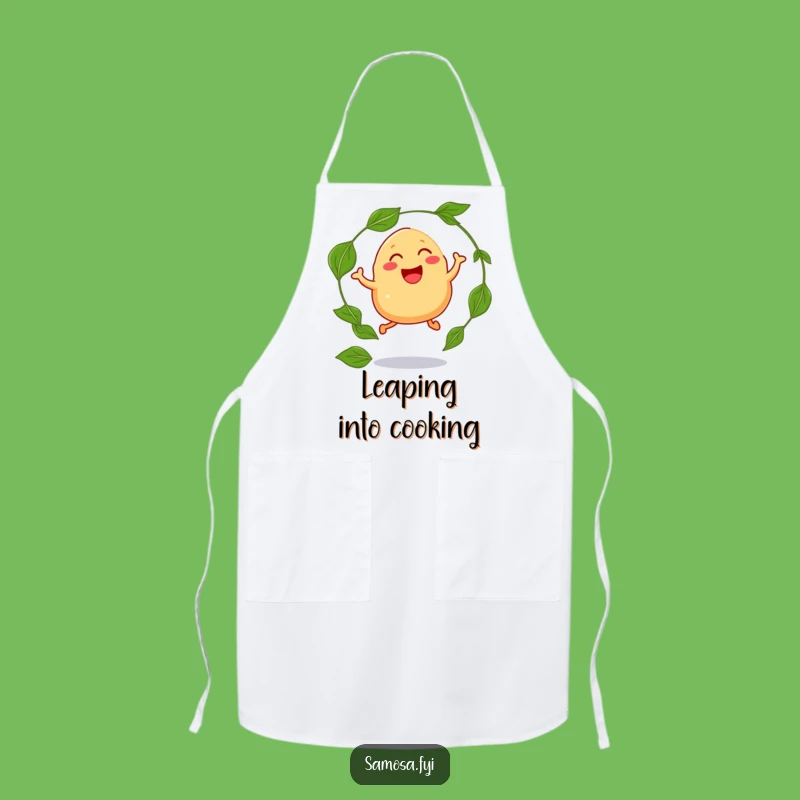Funny Samosa Jumping Apron: Kitchen Action, Great Funny Gift