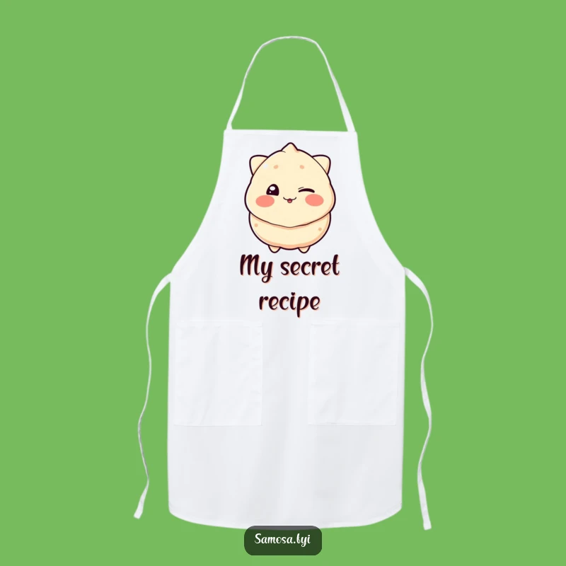 Funny Samosa Apron: Comical Wink Chef Style, Perfect Humorous Gift