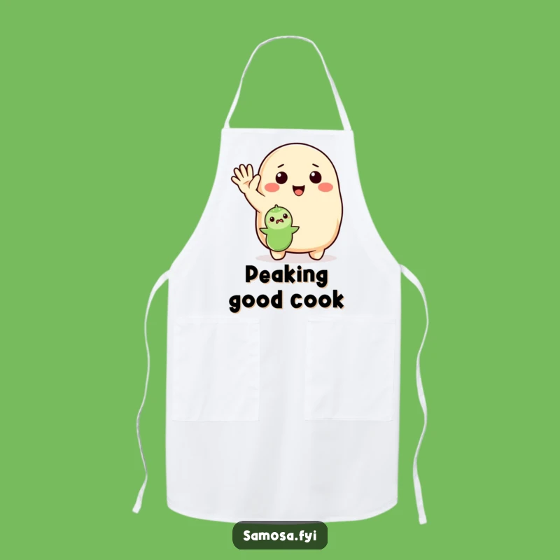 Funny Waving Samosa Apron - Cheerful Kitchen Essential