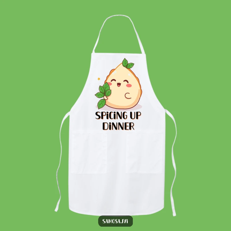 Funny Samosa Apron - Bake with Joyful Mint Leaf Gift