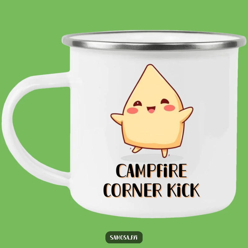 Funny Cheerful Samosa Jig Camping Mug: Durable and Hilarious Outdoor Drinkware