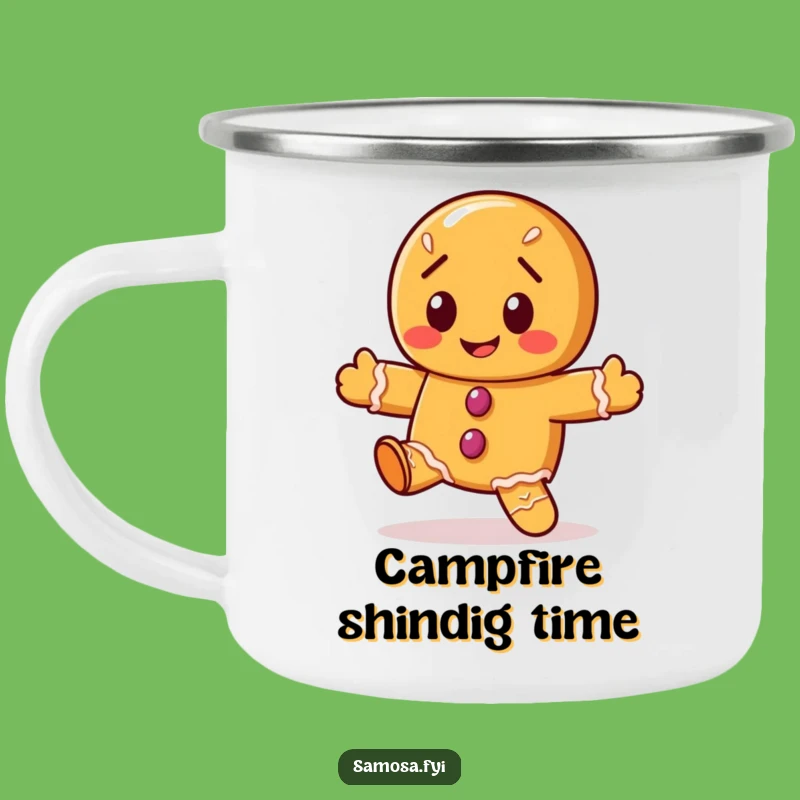 Funny Gingerbread Cookie Dance Camping Mug - Festive & Humorous Outdoor Gift