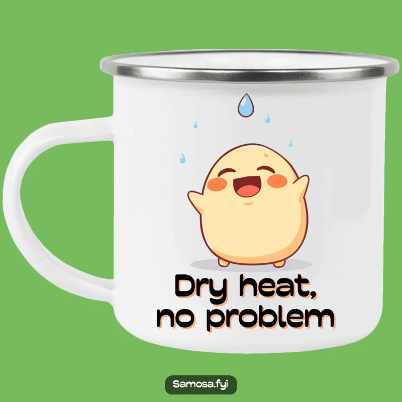 Funny Samosa Camping Mug: Durable Raindrop Dodge Design, Great Humorous Gift