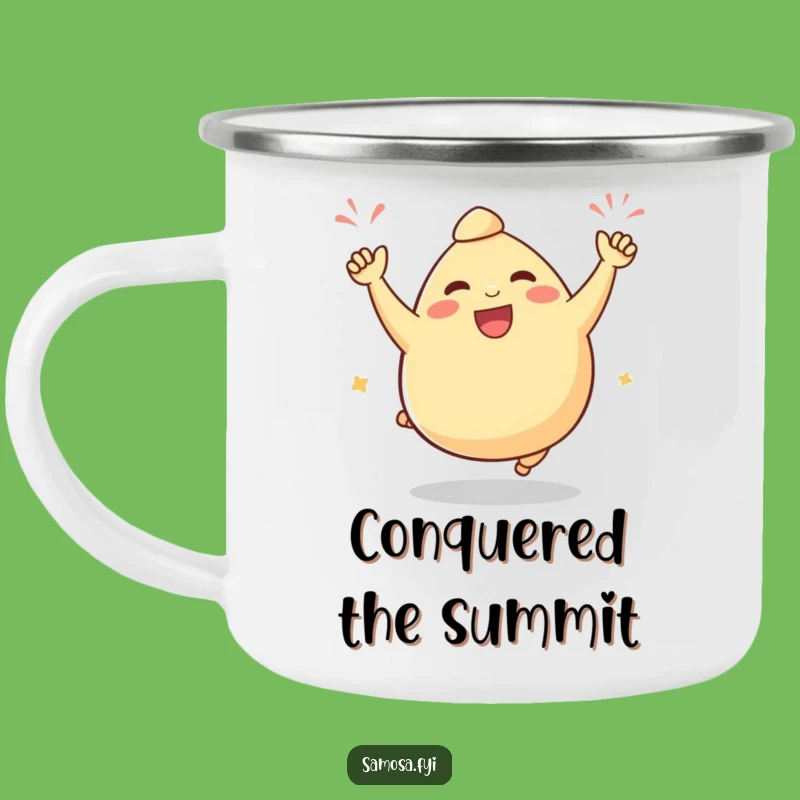 Funny Samosa Camping Mug: Outdoor Fun for Snack Celebrators