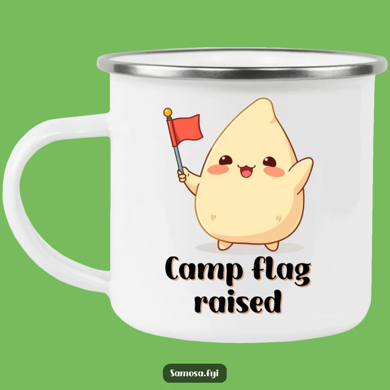 Funny Samosa Flag Camping Mug: Adventure Fuelled by Patriotic Humor
