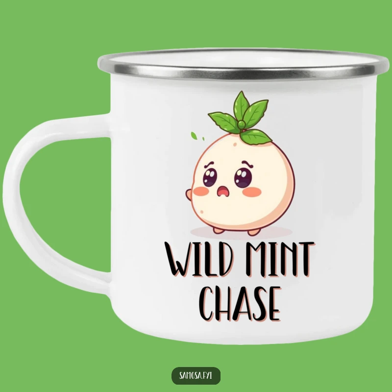 Funny Surprised Samosa Camping Mug - Outdoor Snack Shock, Perfect Funny Gift for Campers!