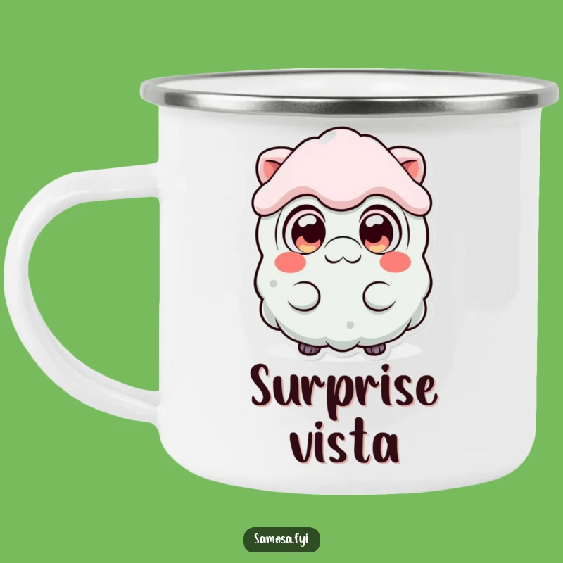 Funny Surprised Samosa Camping Mug: React to Nature's Surprises!