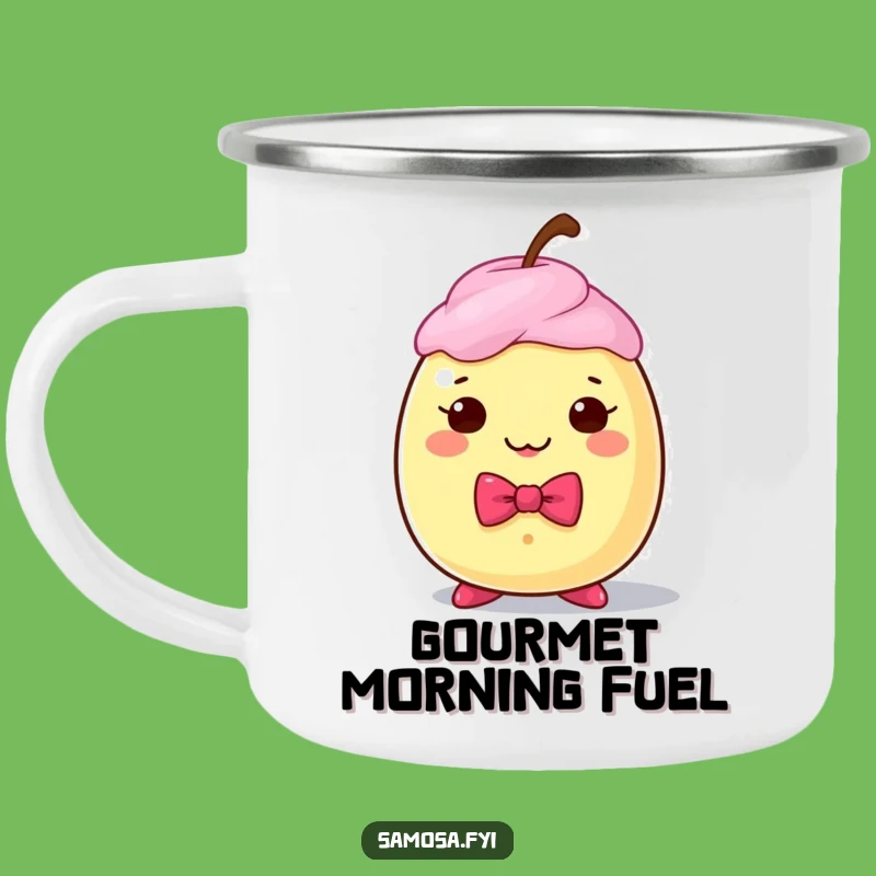 Funny Dapper Gulab Jamun Bow Tie Camping Mug - Adventure Sweetly