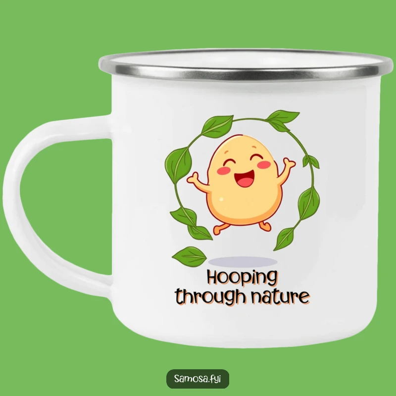 Funny Samosa Jumping Camping Mug: Adventure Fuel, Ideal Funny Gift