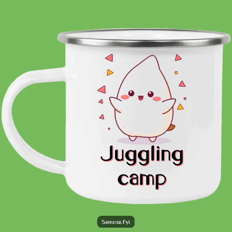 Funny Samosa Juggling Camping Mug: Master Camp Tasks with Humor!