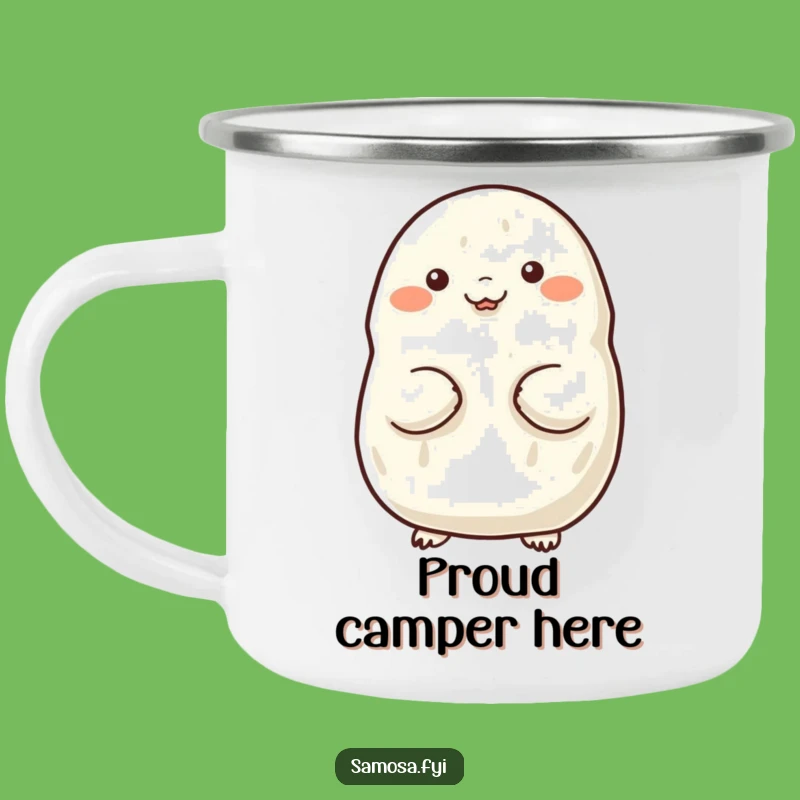 Funny Samosa Camping Mug: Durable Proud Puff Design, Great Humorous Gift