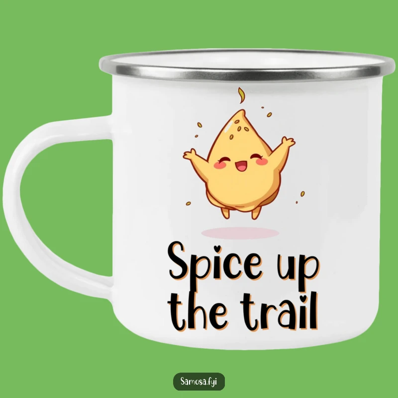 Funny Dancing Samosa Camping Mug - Adventure Fuel for Snack Lovers