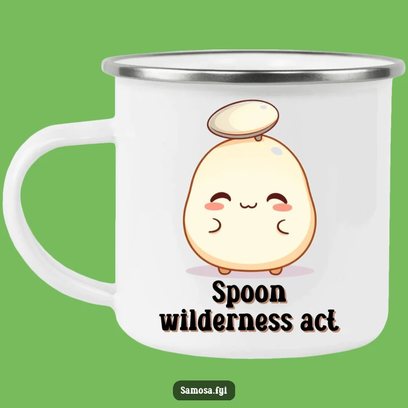 Funny Pastry Spoon Balance Camping Mug: Your Hilarious Go-To for Steady Sips