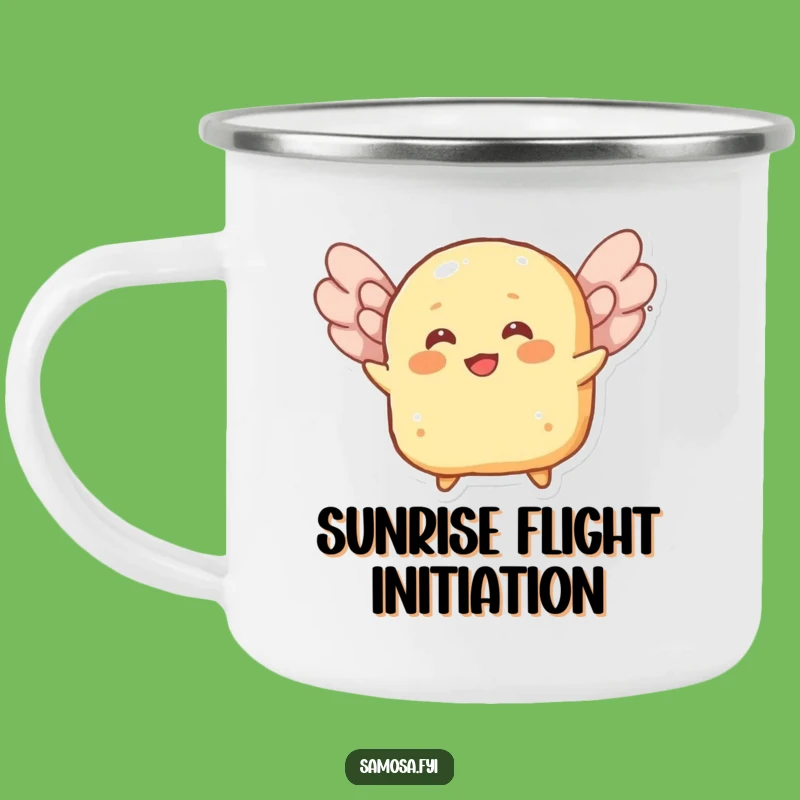 Funny Roti Flying Camping Mug: Adventure Fuel for a Dreamer