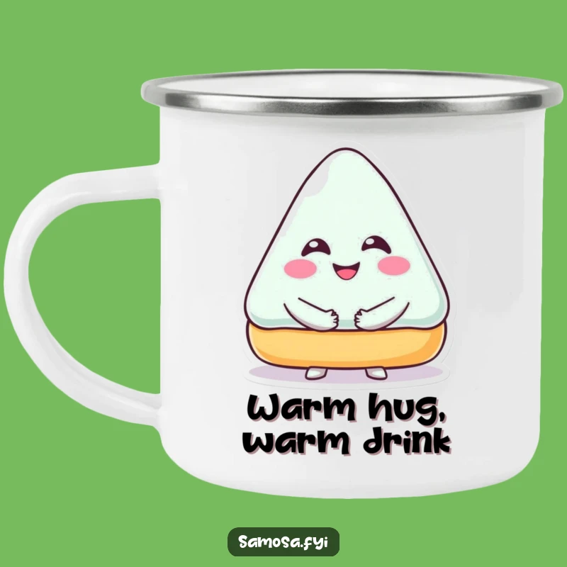 Funny Hugging Pastry Camping Mug: Durable Dessert Mug for Outdoors