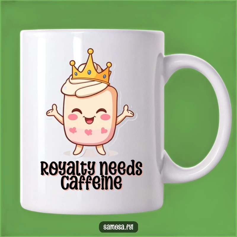 Funny Pastry King Mug - Crowned Treat Character Funny Gift