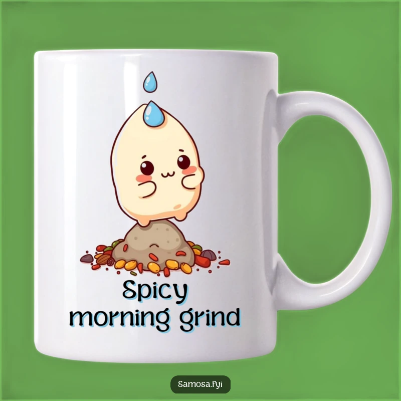 Funny Samosa Balance Mug - Hilarious Spiced Character Gift