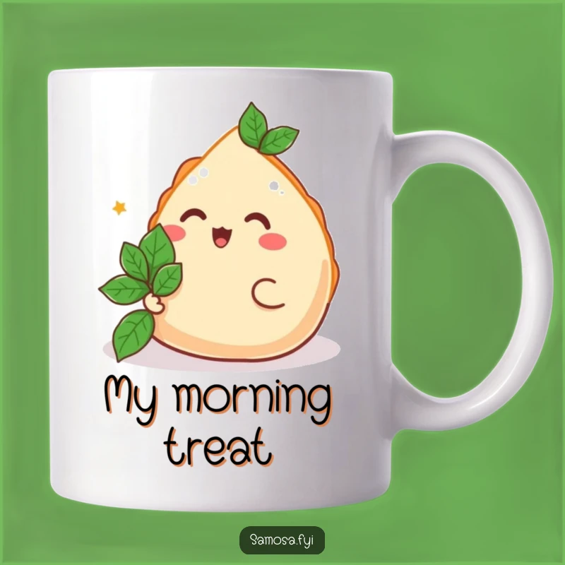 Funny Samosa Gift Mug - Joyful Offering Mint Leaf Treat Gift
