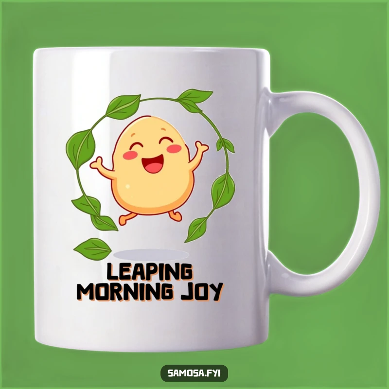 Funny Samosa Jumping Mug: Curry Hoop Fun Character Funny Gift