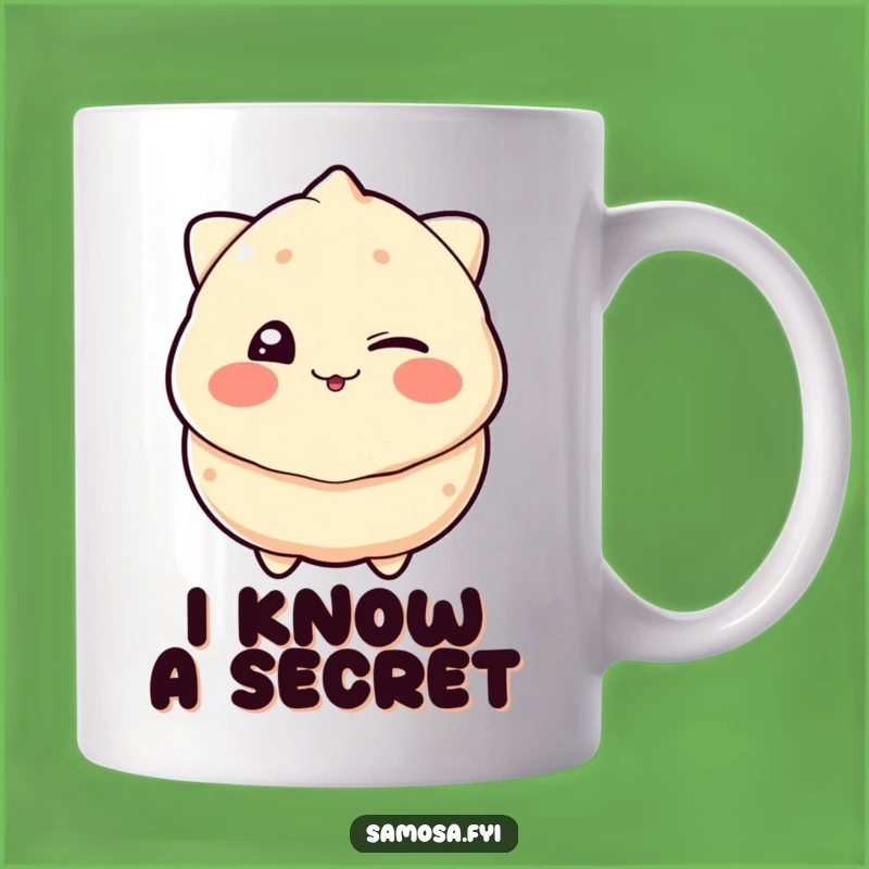 Funny Samosa Mug: Comical Wink Design, Perfect Humorous Gift for Mischief