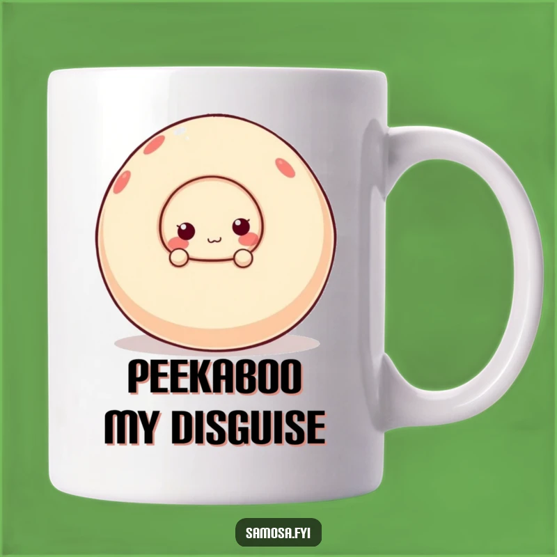 Funny Samosa Peekaboo Mug - Adorable Snack Character Gag Gift