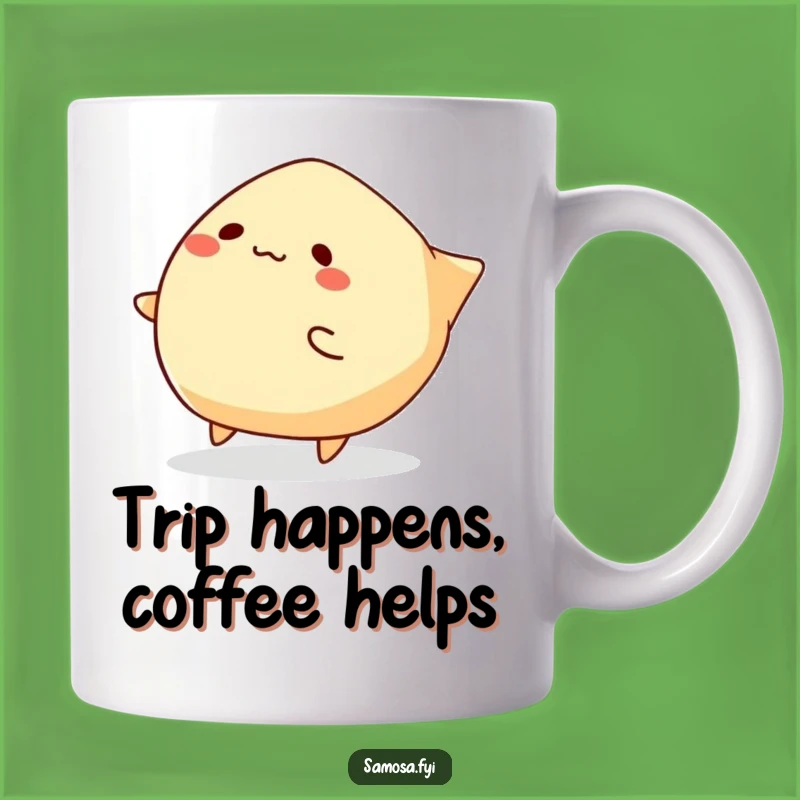 Funny Tripping Samosa Mug: A Hilarious Food Fail, Perfect Funny Gift!