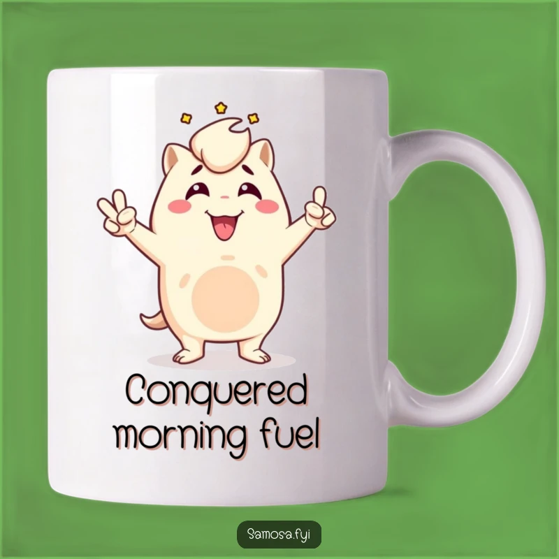 Funny Triumphant Samosa Mug: Celebrate Your Wins with This Victorious Treat