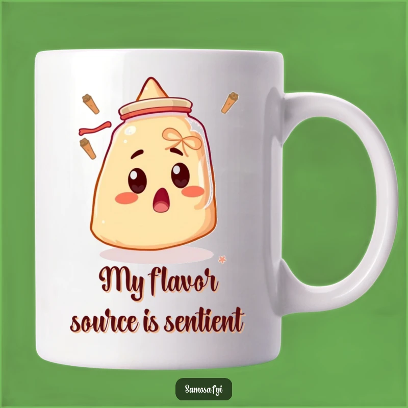 Funny Surprised Samosa Mug - A Hilarious Snack Reaction as a Perfect Gift