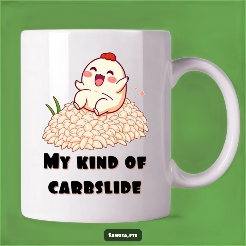 Funny Samosa Rice Slide Mug - The Perfect Hilarious Gift for Food Lovers
