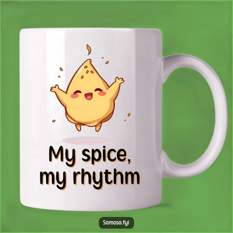 Funny Dancing Samosa Mug - Hilarious Indian Snack Gift for Foodies