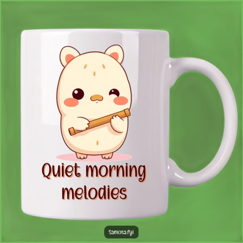 Funny Shy Samosa Flute Mug: A Gentle Melody of Humor for Music Lovers