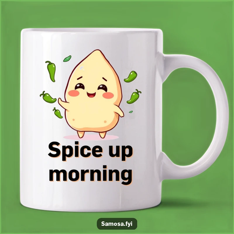Funny Samosa Juggling Mug: Spicy Fun and a Perfect Funny Gift!