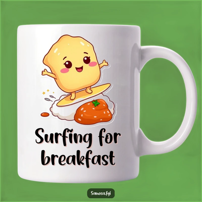 Funny Pastry Chutney Surf Mug: A Golden Crust's Hilarious Tropical Adventure Gift