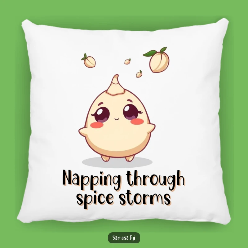 Comfy Funny Samosa Cardamom Pillow - Soft & Hilarious Decor