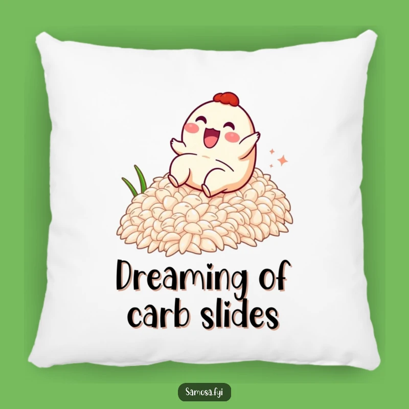 Comfy Funny Samosa Rice Slide Pillow - Soft & Hilarious Home Decor