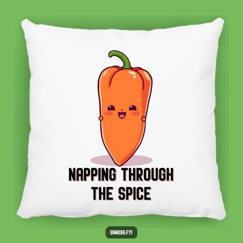 Funny Chili Samosa Pillow: Cozy Secrets! A Soft Funny Gift for Relaxation.