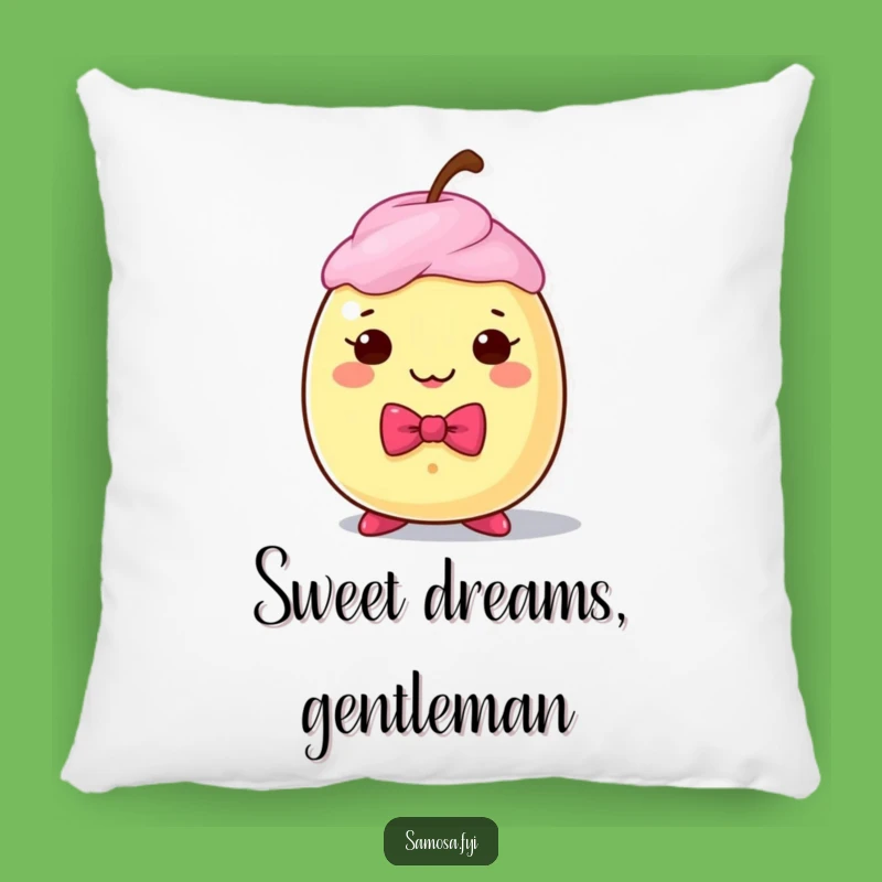 Funny Dapper Gulab Jamun Bow Tie Pillow - Sweet Comfort with Style