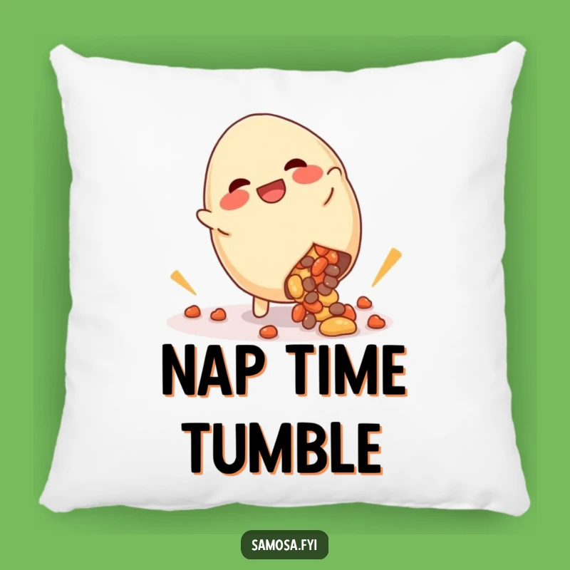 Funny Giggling Samosa Cartwheel Pillow: Cozy Comfort with a Funny Mess, Cute Gift