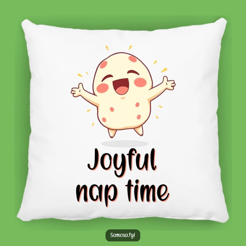 Funny Joyful Samosa Pillow: Hugs of Happiness! A Plush Funny Gift for Comfort.