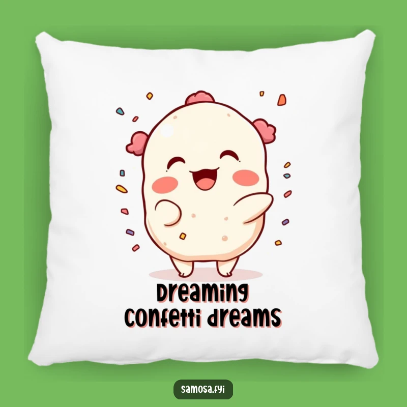Funny Samosa Confetti Pillow: Snuggle Up to Fun, Perfect Gift