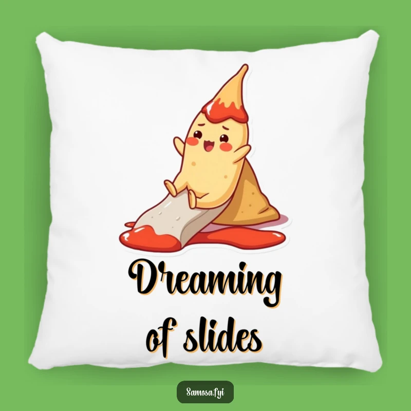 Funny Samosa Ketchup Slide Pillow - Cozy & Hilarious Comfort
